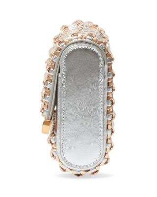 Rola Beaded Metallic Leather Clutch