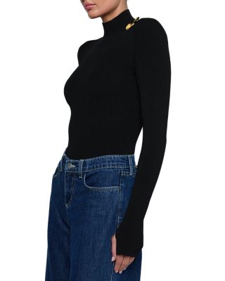 Jennis Mock Neck Knit Bodysuit