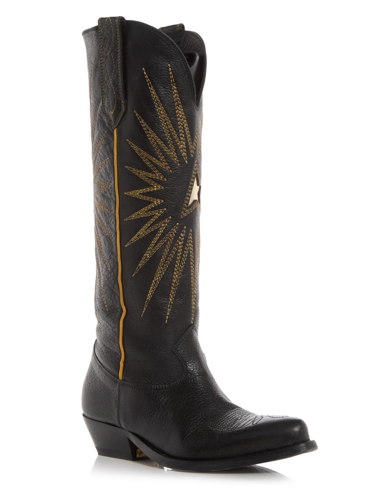 Golden Goose Unisex Wish Star Western Boots in Black