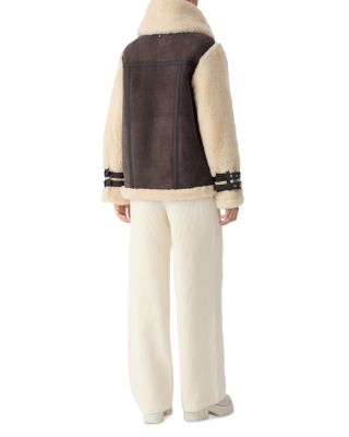 Rhoslyn Leather Shearling Moto Jacket