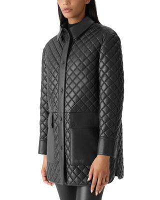 Litzy Hooded Leather Coat