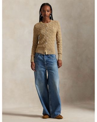 Cotton Cable Knit Cardigan