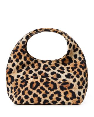 Kenzie Small Leopard Print Bucket Clutch