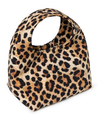Kenzie Small Leopard Print Bucket Clutch