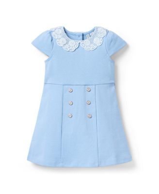 Girls' Lace Collar Ponte Dress - Baby, Little Kid, Big Kid