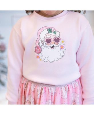 Girls' Disco Santa Christmas Sweatshirt - Baby, Little Kid