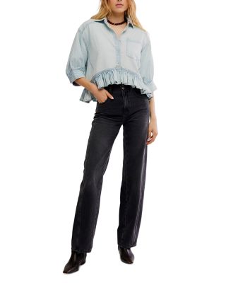 Bailey Ruffled Denim Shirt