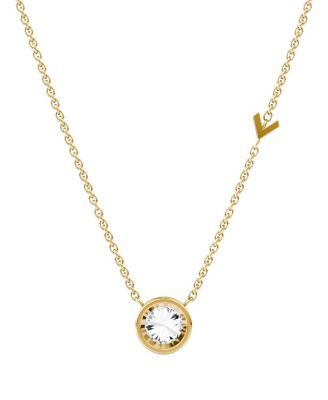 Arrow Station Necklace in 14K Gold, 0.75ctw Round Brilliant Lab Grown Diamond