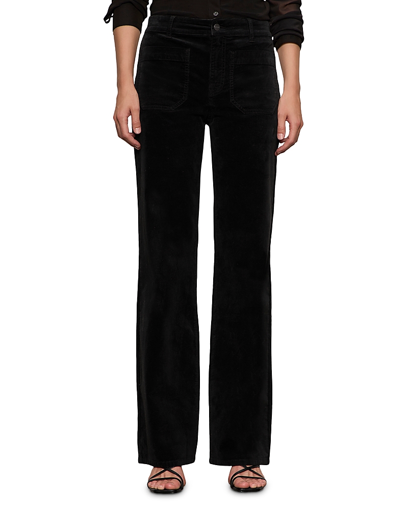 Sanctuary Supernova Velvet Wide Leg Pants In Black