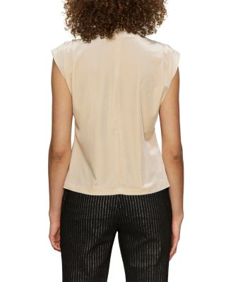 Pleated Sleeveless Top