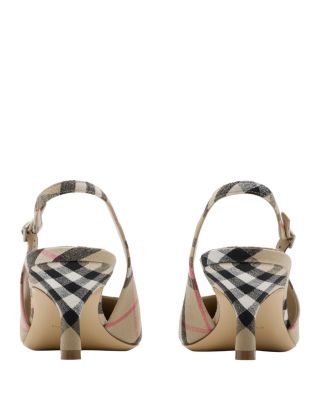 Check Dame Slingback Pumps