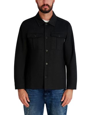 Long Sleeve Heathered Shirt Jacket