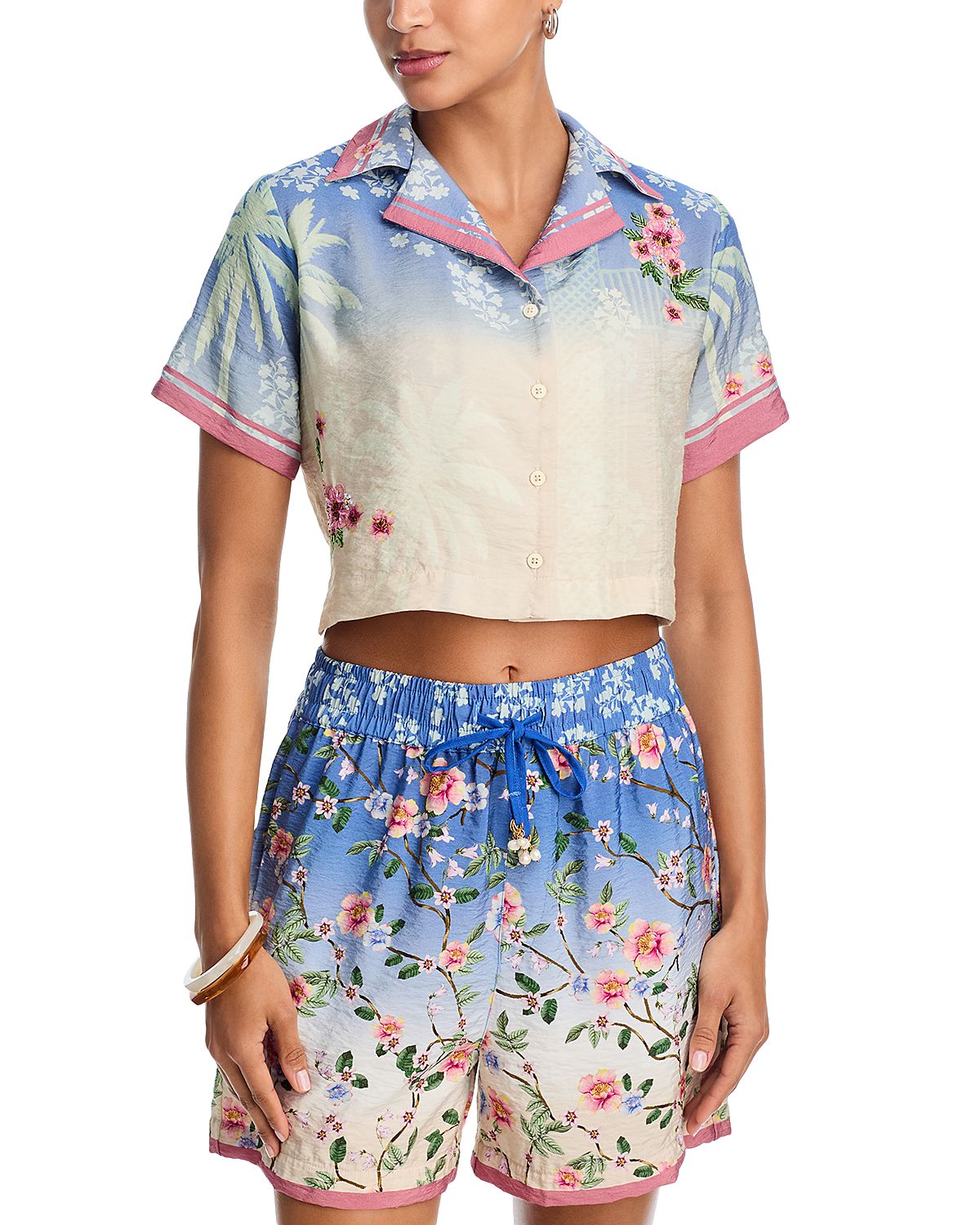 Agua Bendita Itsy Palacio Crop Cover Up Top