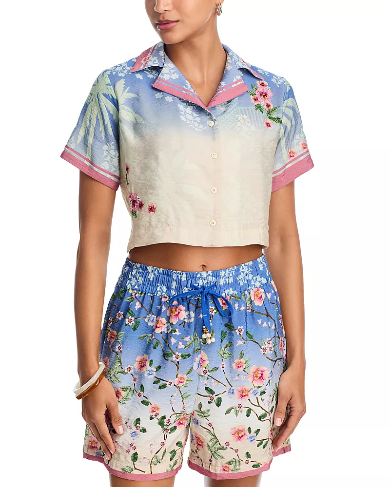 Agua Bendita Itsy Palacio Crop Cover Up Top