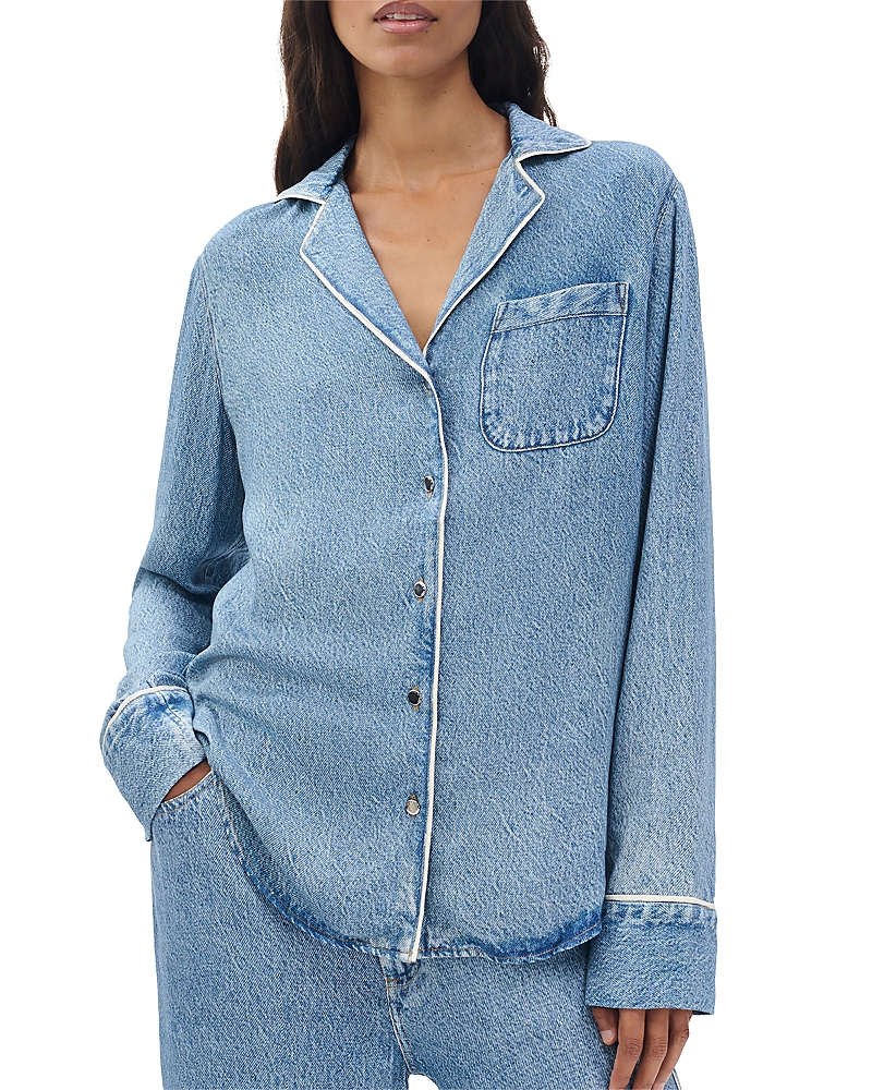 Rag & Bone Miramar Slink Top In Blue