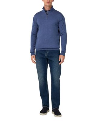 Extra Fine Merino Wool Half Zip Sweater 