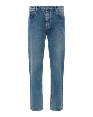 Straight Fit Jeans in Medium Blue