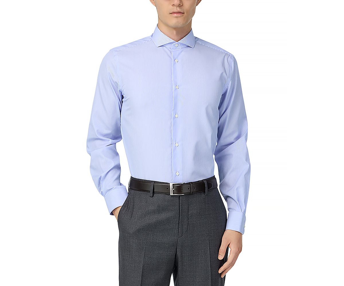 Boggi Milano Non-Iron Twill Naples Collar Dress Shirt