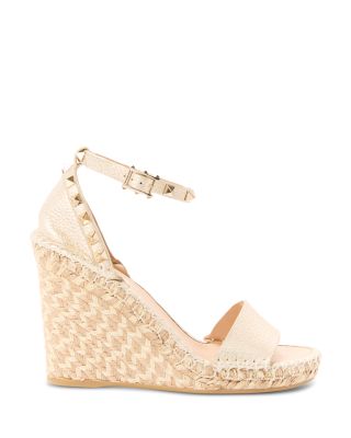 Women's Studded Espadrille Wedge Sandals