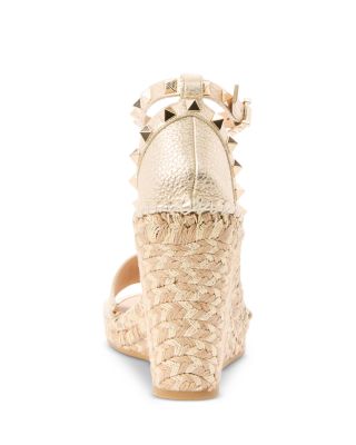 Women's Studded Espadrille Wedge Sandals