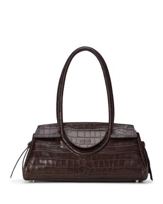 Maude Embossed Leather Shoulder Bag