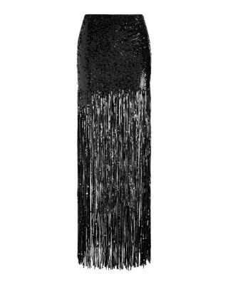 Kendra Sequinned Fringe Skirt