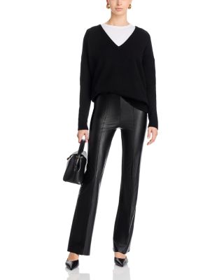 Textured Faux Leather Pants