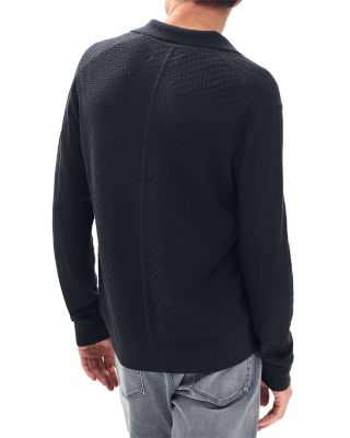 Charles Long Sleeve Wool Polo Sweater