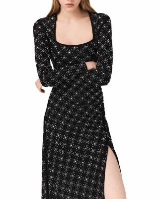 Roseperla Rhinestone & Pearl Maxi Dress