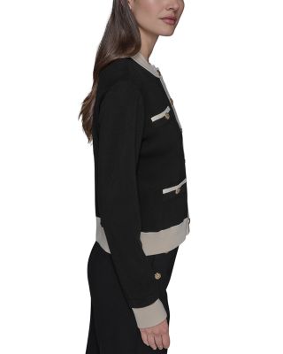 Contrast Trim Cardigan