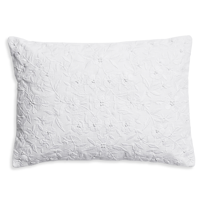Michael Aram Wildflowers Embroidered Decorative Pillow, 14 X 20 In White