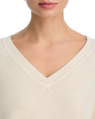 Reverse Fleece V Neck Sweatshirt