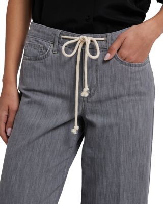 Teresa High Rise Wide Leg Jeans in Pearl Versailles