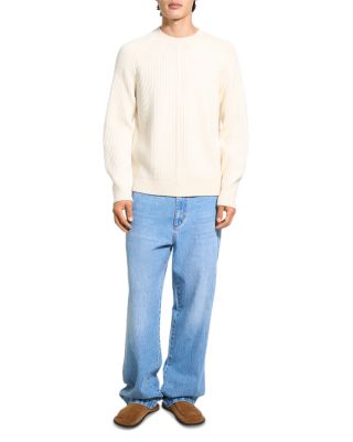 Cable Long Sleeve Crew Neck in Montana Wool