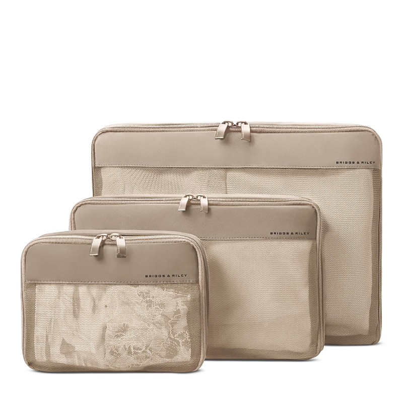 Briggs & Riley Checked Bag Packing Cube Set In Neutral