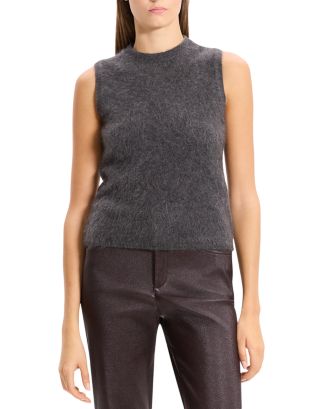 Theory Brushed Crewneck Shell Top in Cashmere | Bloomingdale's Women
