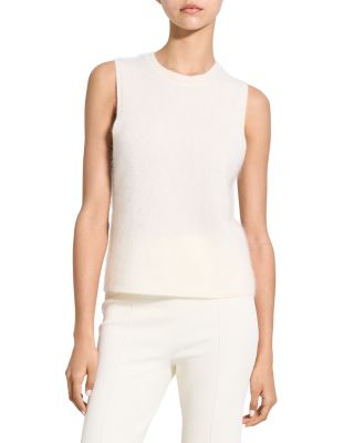 Brushed Crewneck Shell Top in Cashmere