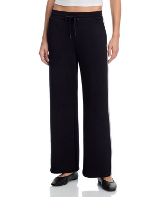 Striped Cloud Fleece Wide Leg Pants