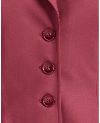 Freya Three Button Jacket in Stretch Wool