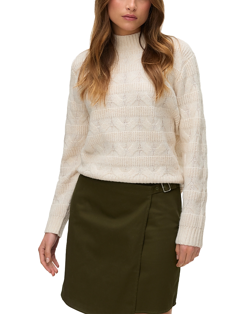 Vero Moda Virgo Long Sleeve High Neck Pullover Sweater In Neutral