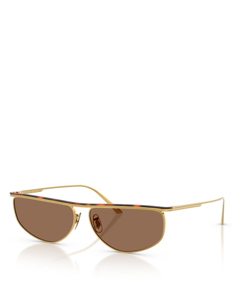 Khaite X Oliver Peoples Irregular Oval Sunglasses, 59mm in Gold