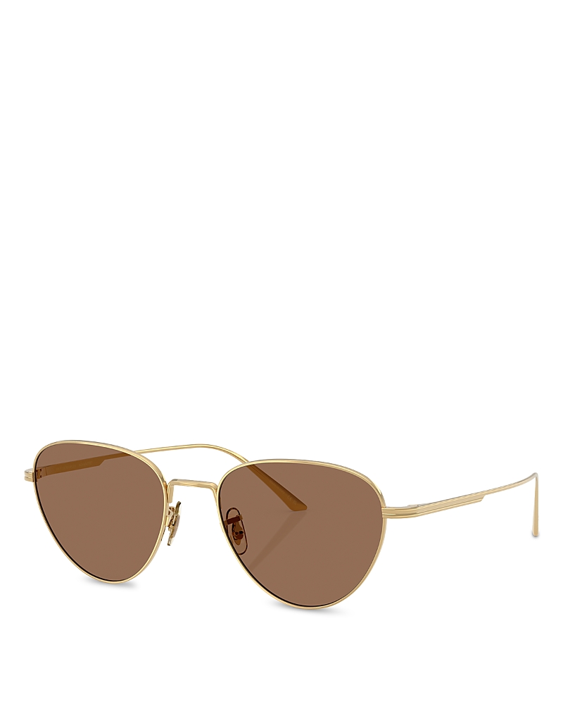 Khaite X Oliver Peoples Cat Eye Sunglasses, 52mm In Brown
