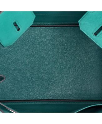 Birkin 30 Handbag Blue Epsom with Palladium Hardware