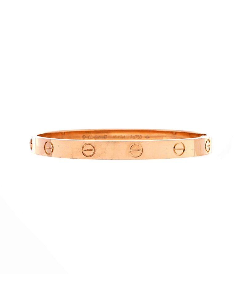 PRE-OWNED CARTIER Pre-owned Cartier Love Bracelet 18k Rose Gold In Pink