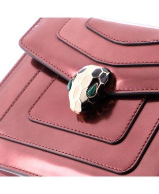  Small Serpenti Forever Square Shoulder Bag Metallic Leather