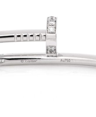  Classic Juste un Clou Bracelet 18K White Gold with Diamonds