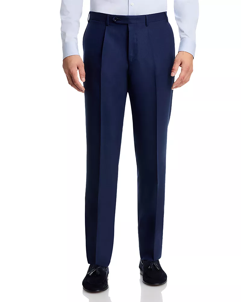 Canali Monza Pleat Melange Regular Fit Pants