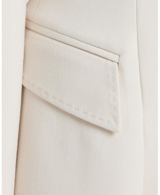 Mimi Soft Stretch Crepe Double Button Open Flap Jacket