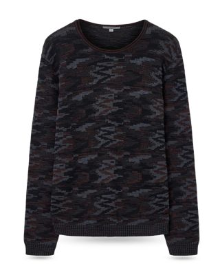 Caden Winter Pavement Jacquard Crewneck Sweater