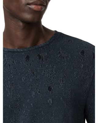 Vera Jacquard Textured Crewneck Sweater